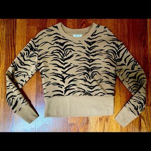 Madewell tiger striped sweatshirt XXS